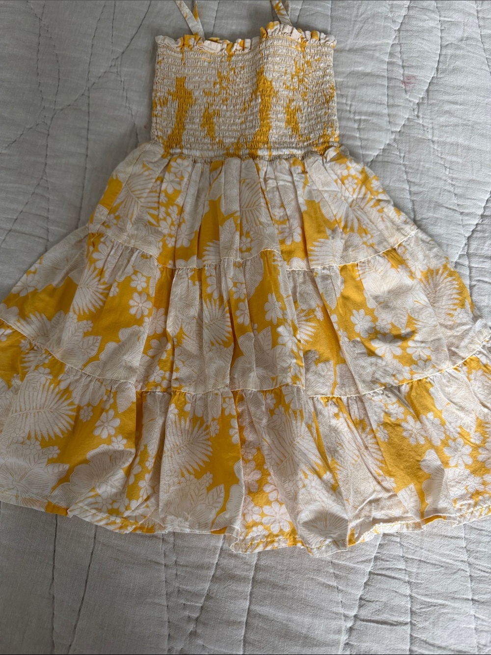 Janie and Jack Yellow and White Floral Smocked Sundress - Picture 4 of 5